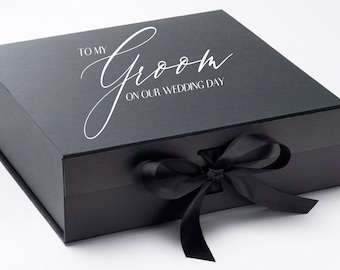 Personalized Groom Gift Box - Gift for Groom - Groomsman Gift - Wedding Day Groom Gift - Thank you Groom - Best Man box- groomsman proposal