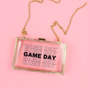 Game Day Bag - Stadium Purse - nfl Purse - tailgate bag - game day purse - college football purse - Custom Football purse - clear nfl bag