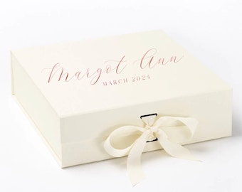 Custom Baby Keepsake Box, Memory Gift Box, Personalized Baby Gift, Memory Box, Baby Shower Gift, New Baby Gift Box,Personalized Keepsake box
