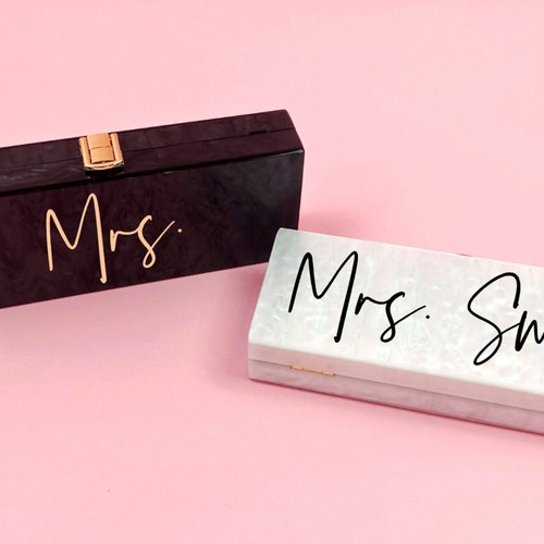 Custom Acrylic Clutch Personalized Clutch Bride Cutch Etsy