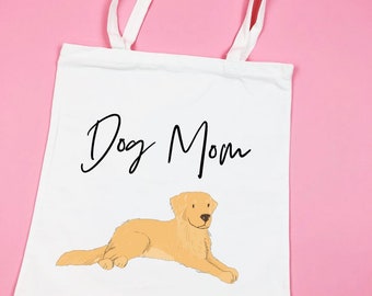 Dog Mom Tote Bag- Pet bag- Dog Tote- Tote Bag- Dog mom- dog mom tote bag- dog mom gifts- gifts for dog owners - golden retriever - Bernese