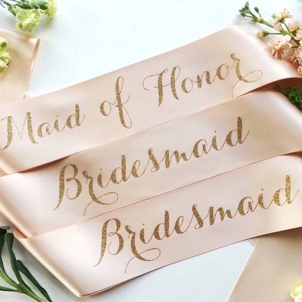 Bridesmaid Sash Etsy