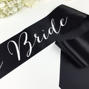 Bride to Be Sash Bachelorette Sash Bridal Shower Bachelorette Party Accessory Satin Bride Sash Bride Gift Bride Sash The Bride image 2