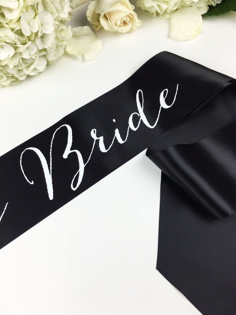 Bride to Be Sash Bachelorette Sash Bridal Shower Bachelorette Party Accessory Satin Bride Sash Bride Gift Bride Sash The Bride image 2