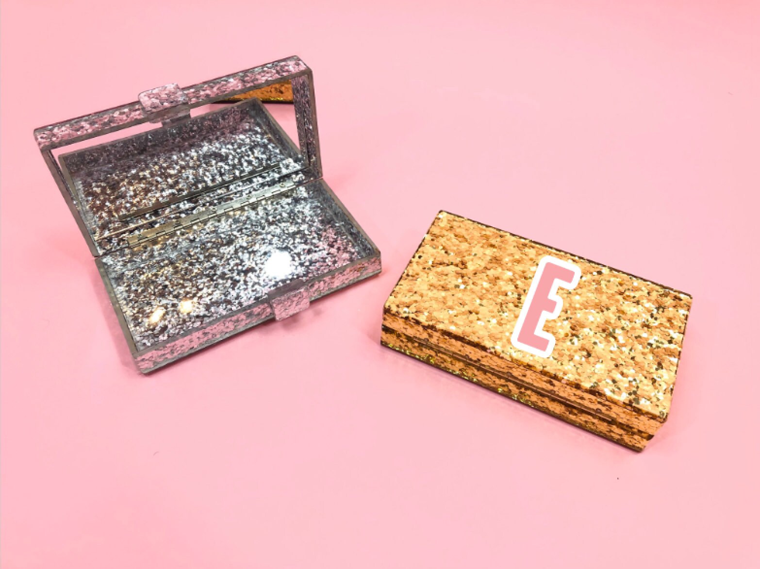 Glitter BRIDE Acrylic Box Clutch