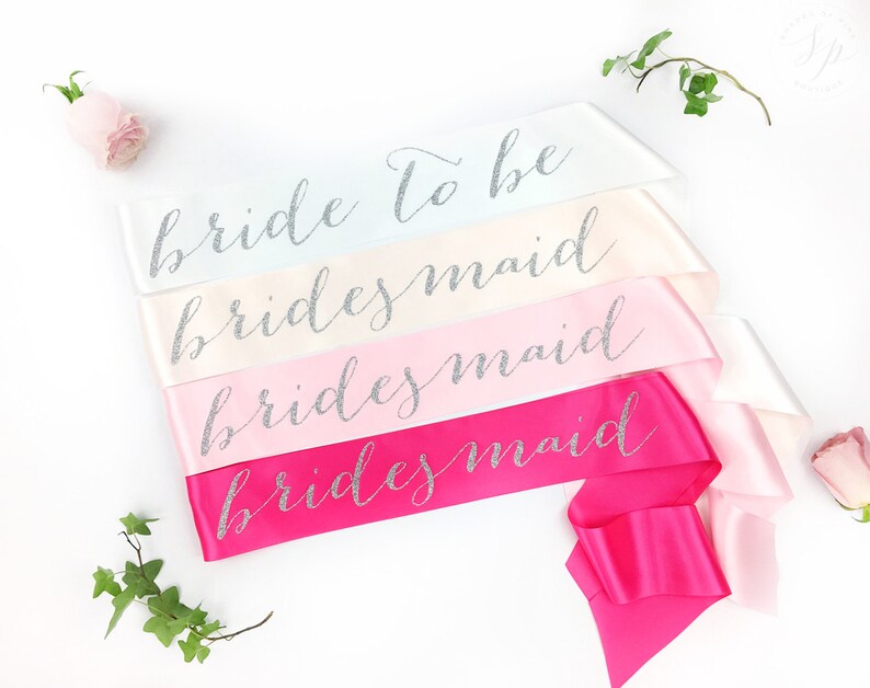 Bride to Be Sash bridal party sash bridesmaid sash Bachelorette Sash Bridal Shower Bachelorette Party Satin Bride Sash Bride Sash image 1