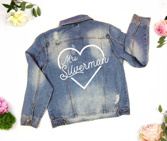 Personalized Mrs Denim Jacket Mrs Jean Jacket Custom Bride | Etsy