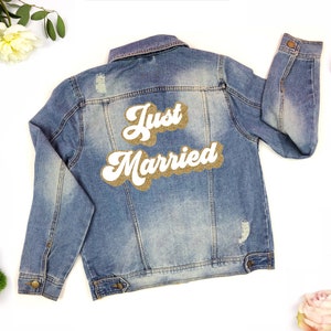 Just Married Jacket Mrs Denim Jacket Custom Bride Jacket - Etsy