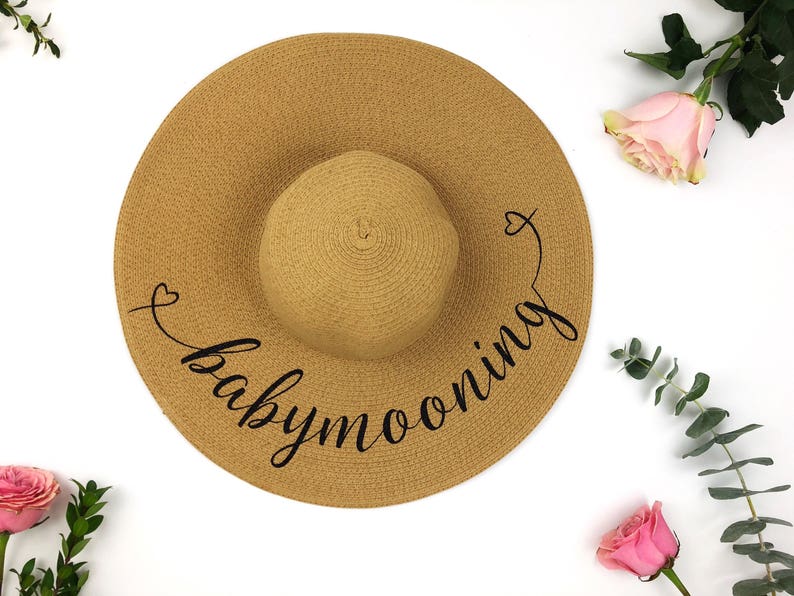 Mommy to be hat Bride Hat Floppy Sun Hat Mommy Hat Sequin Sun Hat Babymoon hat Beach hat Babymooning hat- Baby on Board Hat