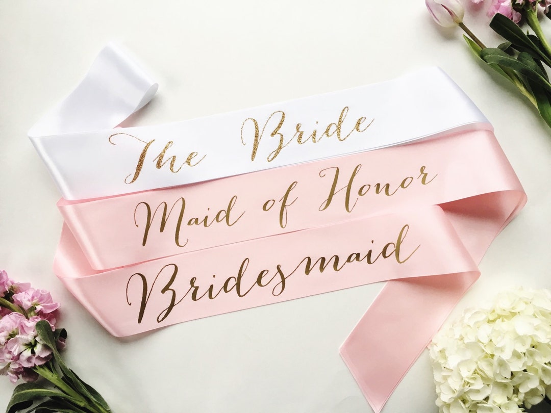 Bride to Be Sash Bridal Party Sash Bridesmaid Sash Bachelorette Sash