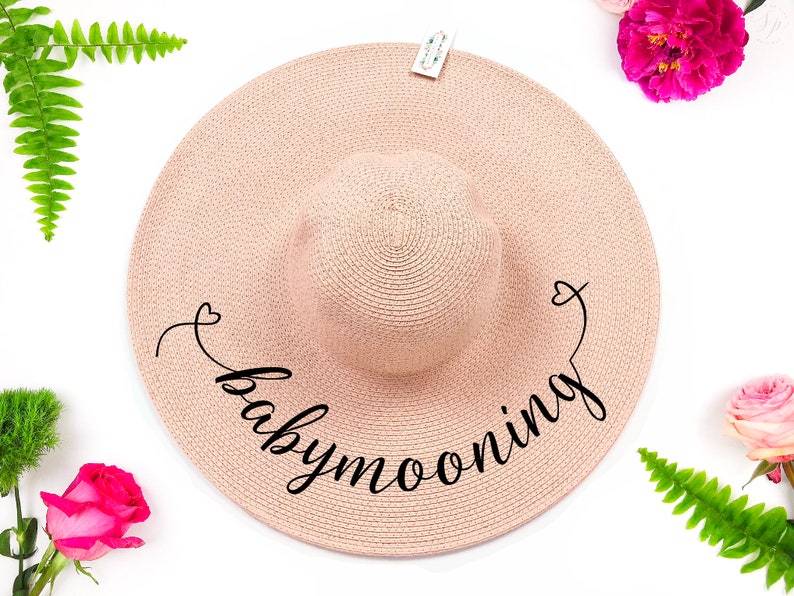 Mommy to be hat Bride Hat Floppy Sun Hat Mommy Hat Sequin Sun Hat Babymoon hat Beach hat Babymooning hat- Baby on Board Hat