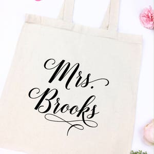 the bride tote Future Mrs tote Bride tote Bride to be tote Bachelorette Wedding Tote Bag future mrs bag wifey tote wifey bag image 3