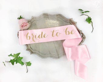 Bride to Be Sash - Bachelorette Sash - Bridal Shower Bachelorette Party Accessory - Satin Bride Sash - Bride Gift - Bride Sash