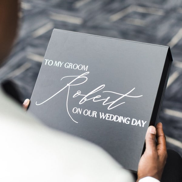 Personalized Groom Gift Box - Gift for Groom - Groomsman Gift - Wedding Day Groom Gift - Thank you Groom - Best Man box- groomsman proposal