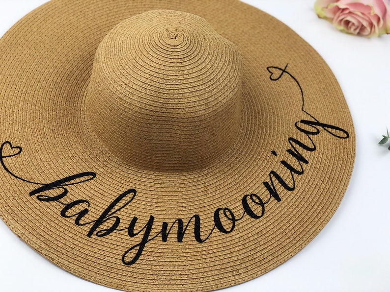 Mommy to be hat Bride Hat Floppy Sun Hat Mommy Hat Sequin Sun Hat Babymoon hat Beach hat Babymooning hat- Baby on Board Hat
