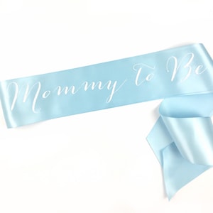 Mommy To Be Sash mother sash baby gender reveal sash Baby Shower Sash Mommy Custom Sash Baby Name Sash New Mom Sash boy or girl image 1