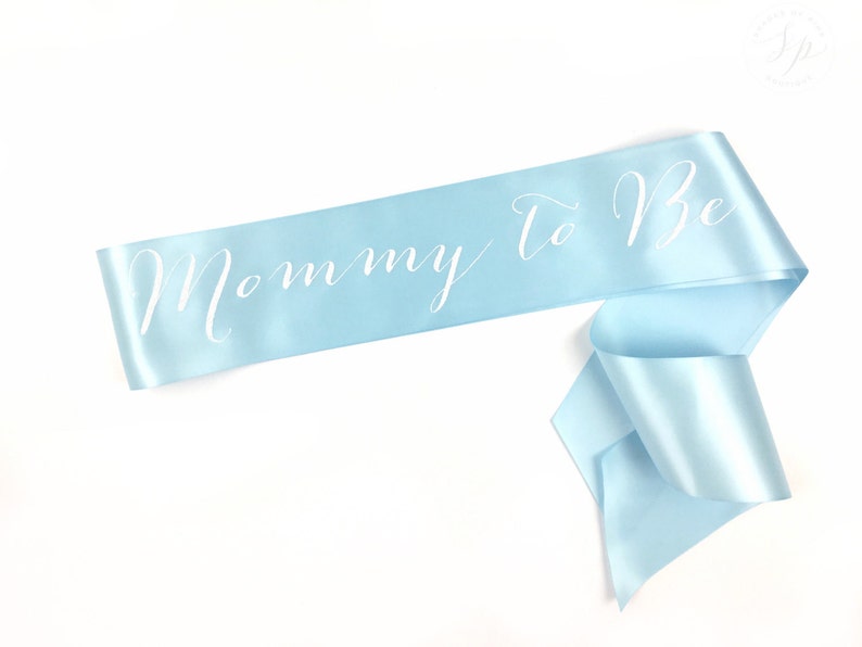 Mommy To Be Sash mother sash baby gender reveal sash Baby Shower Sash Mommy Custom Sash Baby Name Sash New Mom Sash boy or girl image 1