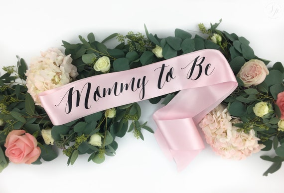 Mother To Be Sash Pink with Black Lettering main image 0