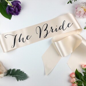 Bride to Be Sash Bachelorette Sash Bridal Shower Bachelorette Party Accessory Satin Bride Sash Bride Gift Bride Sash The Bride image 4