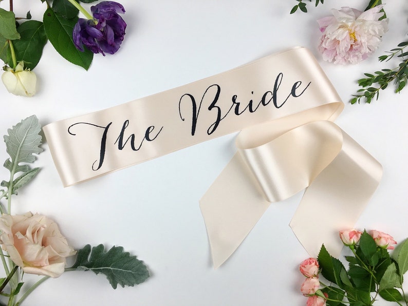 Bride to Be Sash Bachelorette Sash Bridal Shower Bachelorette Party Accessory Satin Bride Sash Bride Gift Bride Sash The Bride image 4