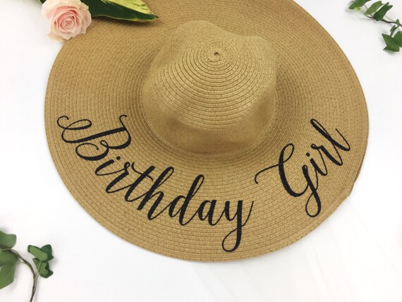 Birthday Girl Hat Floppy Beach Hat 