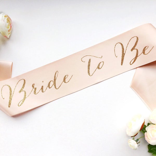 Bride to Be Sash - Bachelorette Sash - Bridal Party- Bridal Shower Bachelorette Party Accessory - Satin Bride Sash - Bride Gift - Bride Sash