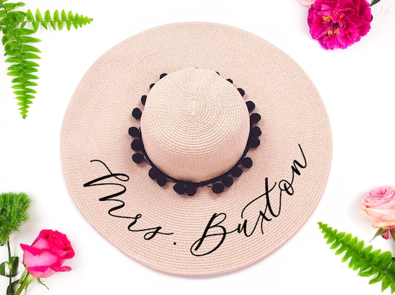 Personalized Sun Hat Floppy Beach Hat 