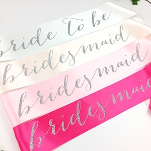 Bride to Be Sash bridal party sash bridesmaid sash Bachelorette Sash Bridal Shower Bachelorette Party Satin Bride Sash Bride Sash image 4