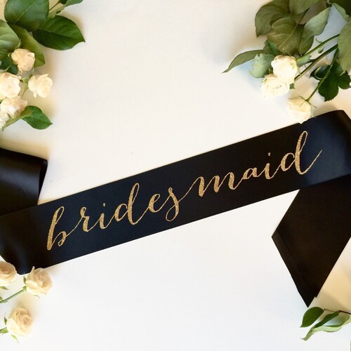 Bridal Party Satin Sash Set Bride Sash Bridesmaid Sash Maid of Etsy