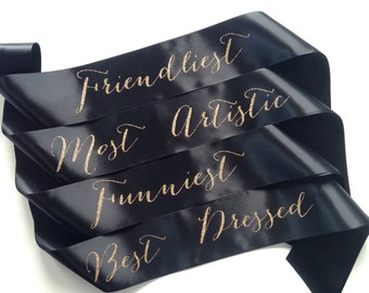 Award Sash - Event Sash -  Contest Sash - Custom Sash - Award Prize - Contest Prize - Party Prize