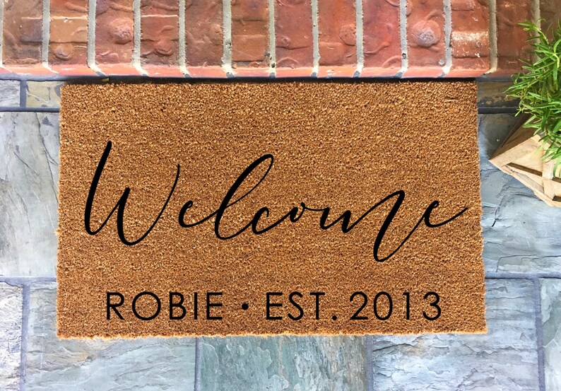 Custom Last Name Doormat Door Mat Custom Doormat Etsy