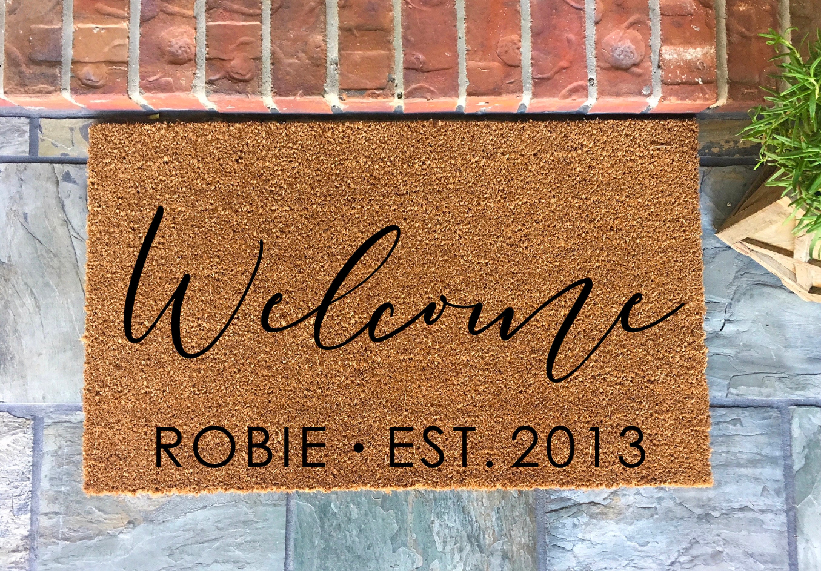 Custom Last Name Doormat Door Mat Custom Doormat Etsy