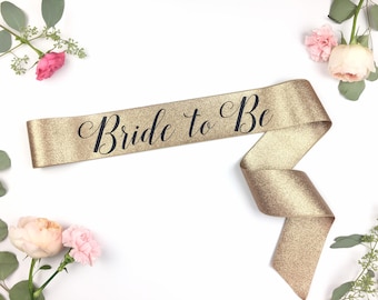 SALE- Glitter Bride to Be Sash - Bachelorette Sash - Bachelorette Party - Future Mrs Sash - Bachelorette Party Sash - rose gold sash