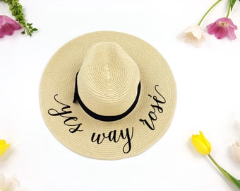 Custom Hat - Sequin Sun Hat - Bride Hat - Beach hat - Custom floppy hat - Bride to be hat - Beach Bride - Just Married Hat-Honeymoon -fedora