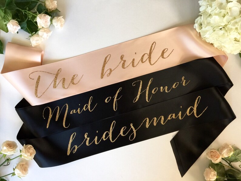 Bride to Be Sash bridal party sash bridesmaid sash Bachelorette Sash Bridal Shower Bachelorette Party Satin Bride Sash Bride Sash image 4