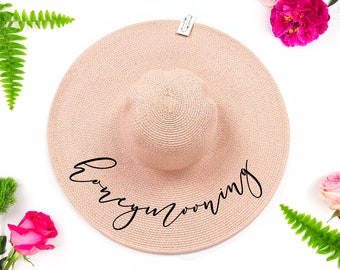 Honeymoon hat - Personalized floppy hat - Personalized sun hat - Floppy hat- Floppy beach hat- Honeymoon hat - Bride gift - just married hat