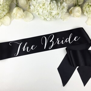 Bride to Be Sash Bachelorette Sash Bridal Shower Bachelorette Party Accessory Satin Bride Sash Bride Gift Bride Sash The Bride image 1