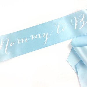 Mommy To Be Sash mother sash baby gender reveal sash Baby Shower Sash Mommy Custom Sash Baby Name Sash New Mom Sash boy or girl image 2