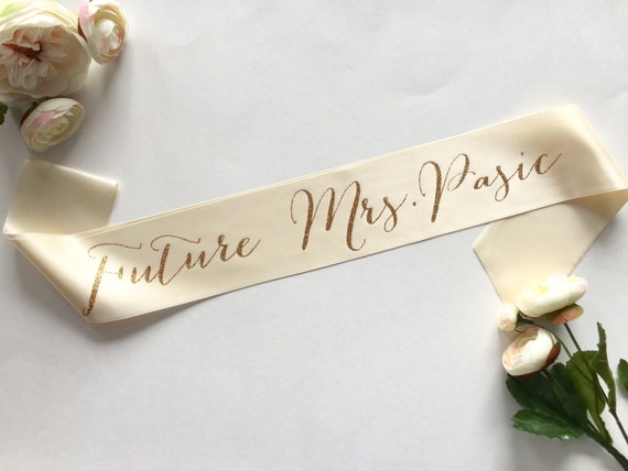 Personalised Engagement Sash Future Mr and Mrs getting Married Just Engaged