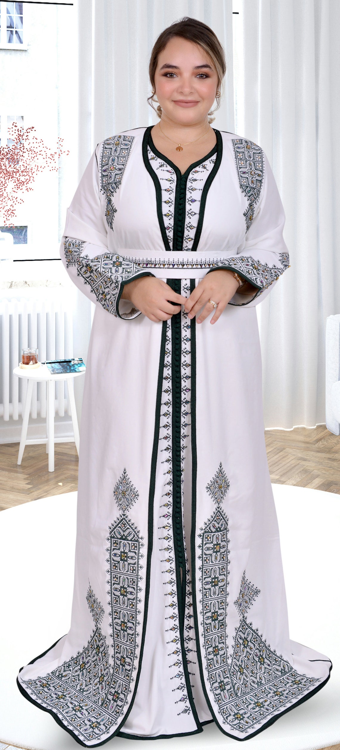 Moroccan Luxury Bridal Caftan. Hand Embroidered and Beaded Caftan ...
