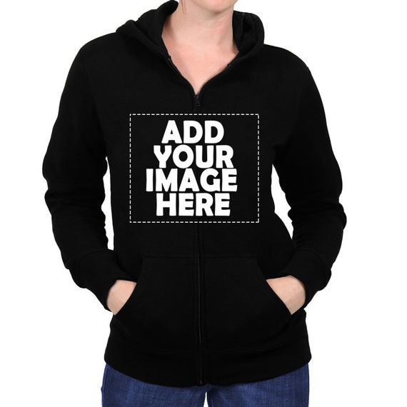 Create your own Picture Print Zip Hoodie Women | Etsy