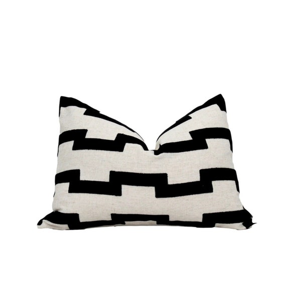 Black Cream Pillows Etsy