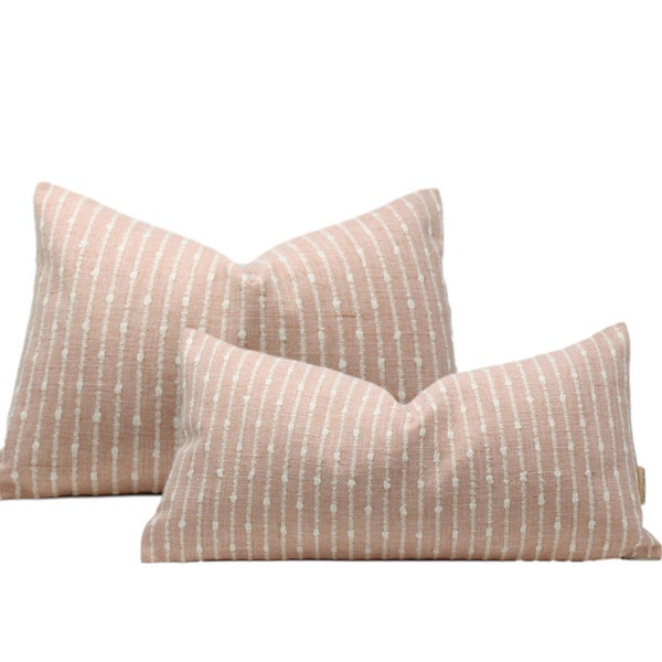 Pink Striped Pillow Etsy