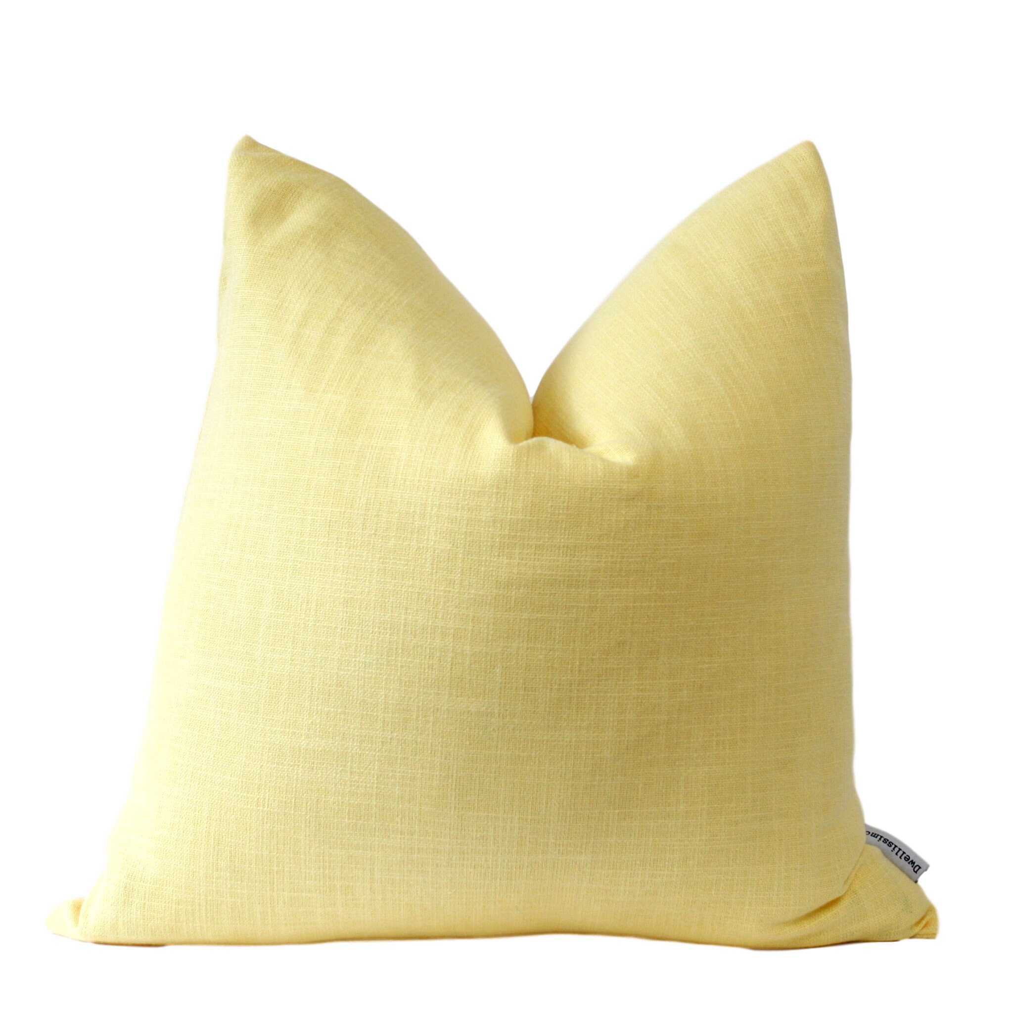 Buttercup Yellow Linen Pillow Cover Etsy