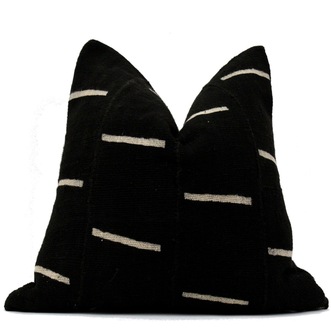 LINED Mud Cloth Pillow Cover Handwoven Black With off White Etsy