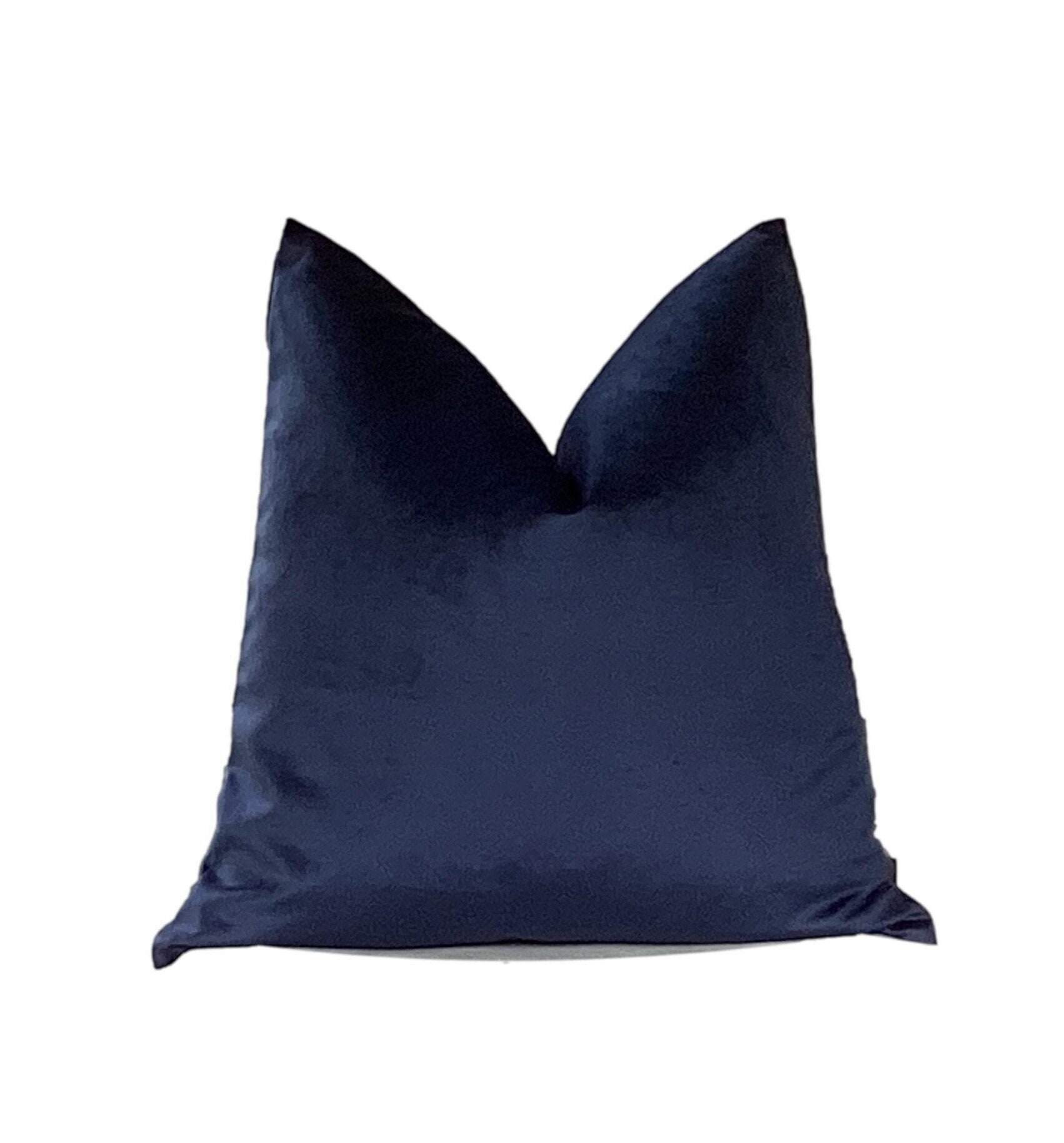 Navy velvet pillow cheap