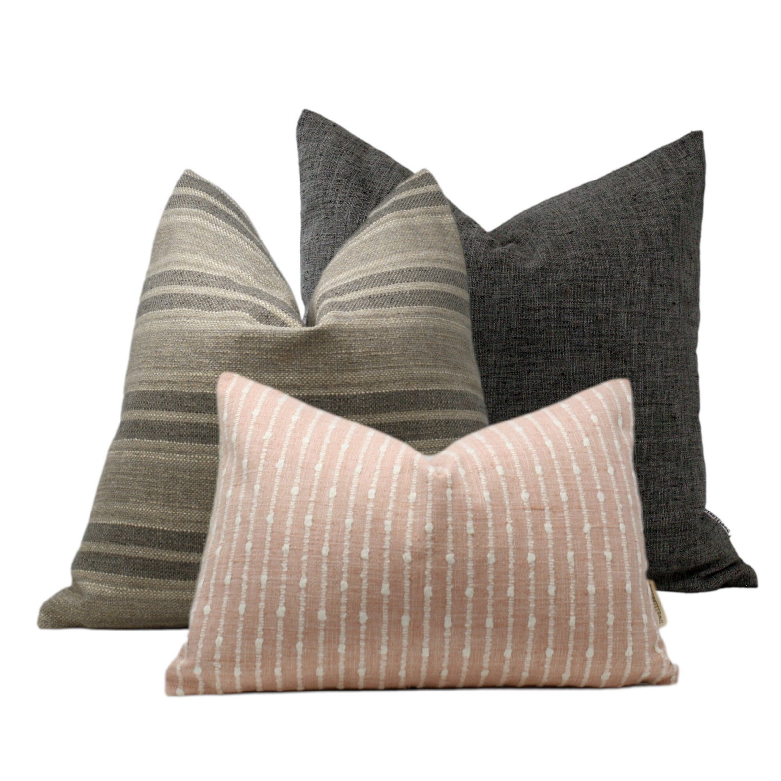 Acara Blush Pink & White Stripe Pillow Cover Pink Stripe Etsy