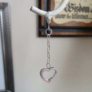 Handcrafted 925 Sterling Silver Heart Dangle Earrings, Pierced, Wt. 3.3 Grams image 7