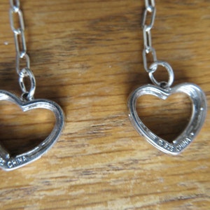 Handcrafted 925 Sterling Silver Heart Dangle Earrings, Pierced, Wt. 3.3 Grams image 6