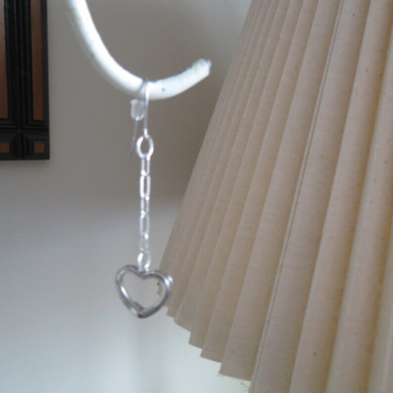 Handcrafted 925 Sterling Silver Heart Dangle Earrings, Pierced, Wt. 3.3 Grams image 8